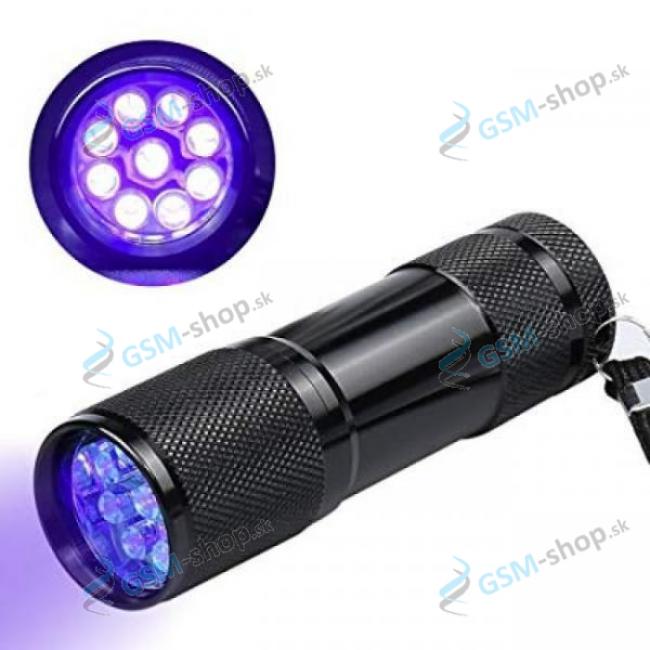 UV baterka 9 LED ierna