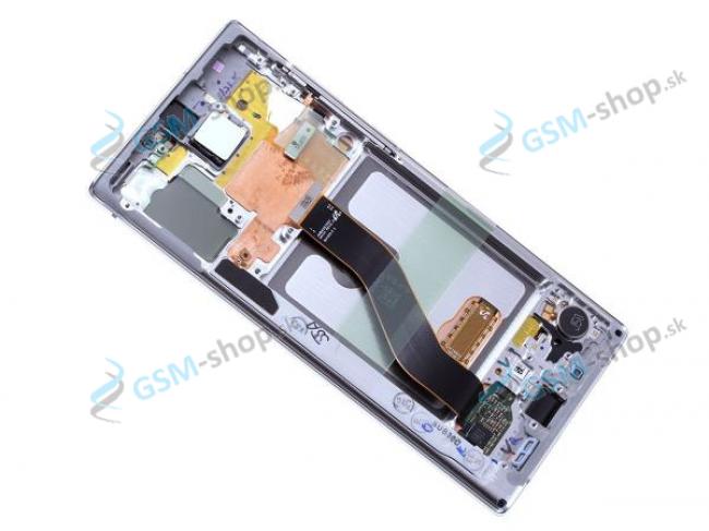 LCD displej Samsung Galaxy Note 10 (N970) a dotyk s krytom bielym Originl