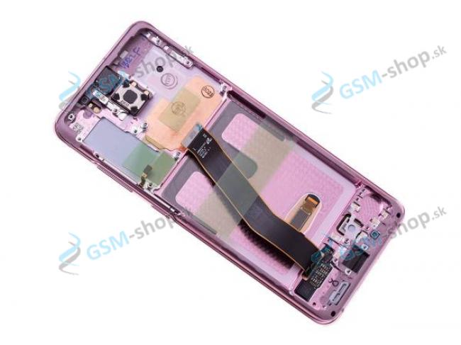 LCD Samsung Galaxy S20 (G980, G981) a dotyk s krytom ružovým Originál