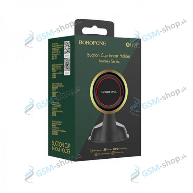 Driak do auta BOROFONE BH14 magnetick s prsavkou ierny