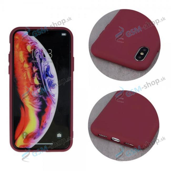 Pzdro iPhone Xs Max silikn Burgundy