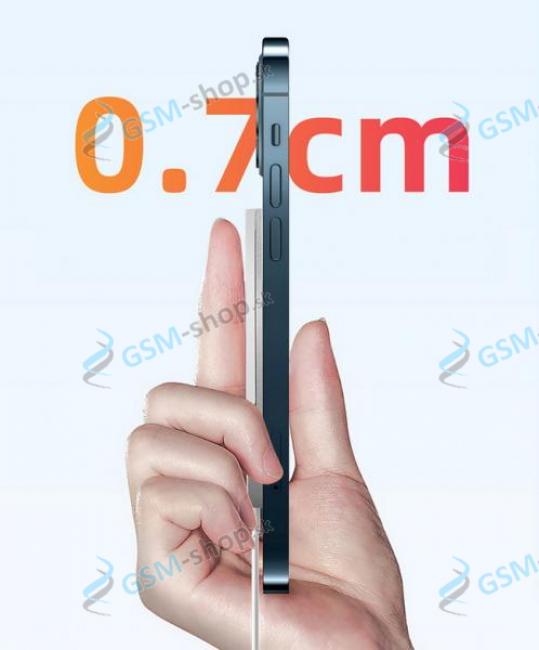 Magneticka bezdrôtová nabíjačka MagSafe Qi C04 Fast charge 15W strieborná