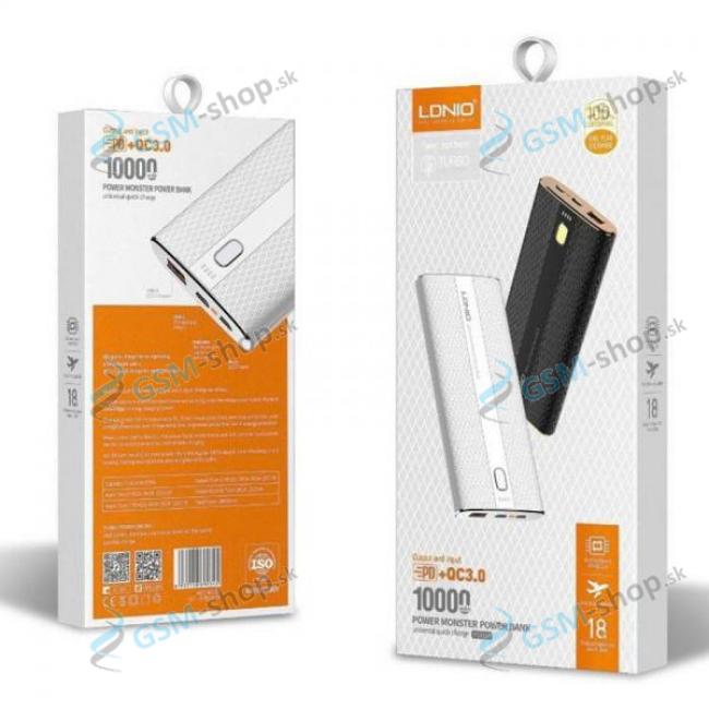 PowerBank LDNIO PQ1010 10000 mAh (18W) PD QC 3.0 ierna