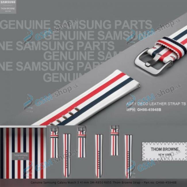 Remienok Samsung Galaxy Watch 3 41 mm (R850, R855) Thom Brown biely Originl