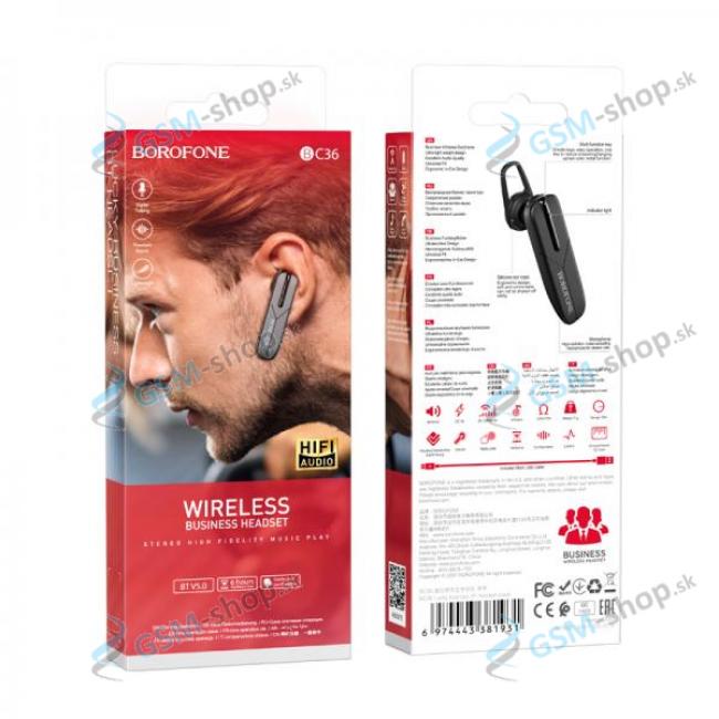 Bluetooth Headset BOROFONE BC36 Lucky ierny