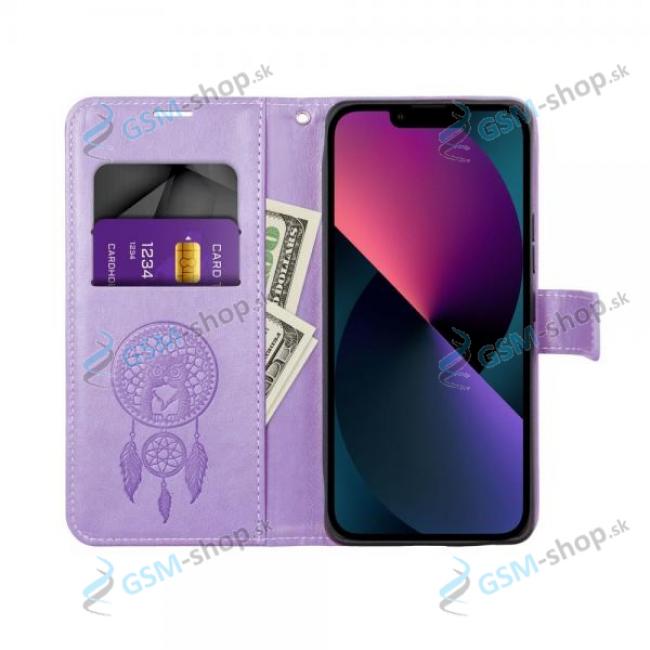 Pzdro MEZZO Samsung Galaxy A13 (A135) knika fialov Dreamcatcher