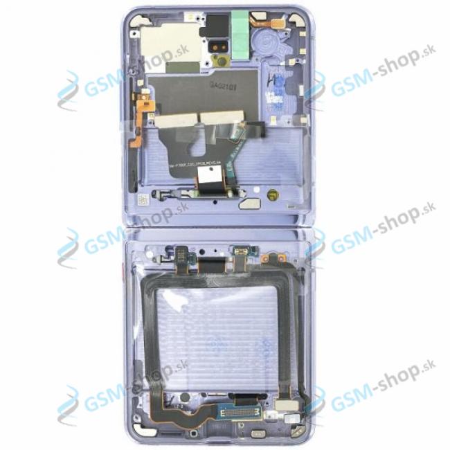 LCD displej Samsung Galaxy Z Flip (F700) a dotyk s krytom fialovm Originl