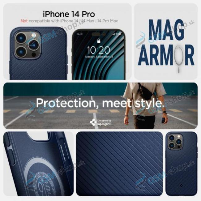 Pzdro SPIGEN Mag Armor iPhone 14 Pro (ACS04990) Navy Blue