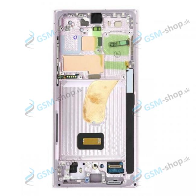 LCD displej Samsung Galaxy S23 Ultra (S918) a dotyk s krytom fialovm Originl