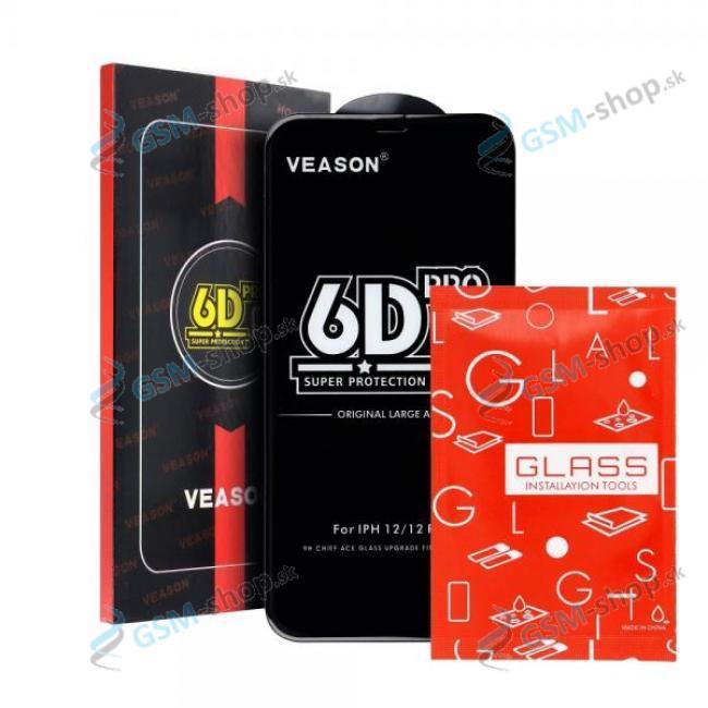 Tvrden sklo VEASON iPhone 15, 15 Pro, 14 Pro FULL GLUE ierne