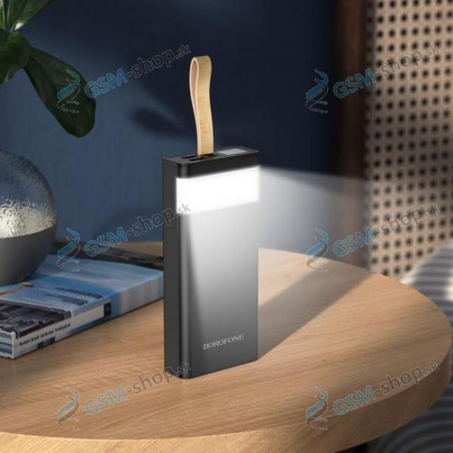 PowerBank BOROFONE BJ18 Coolmy 20000 mAh 2x USB s LED displejom ierna