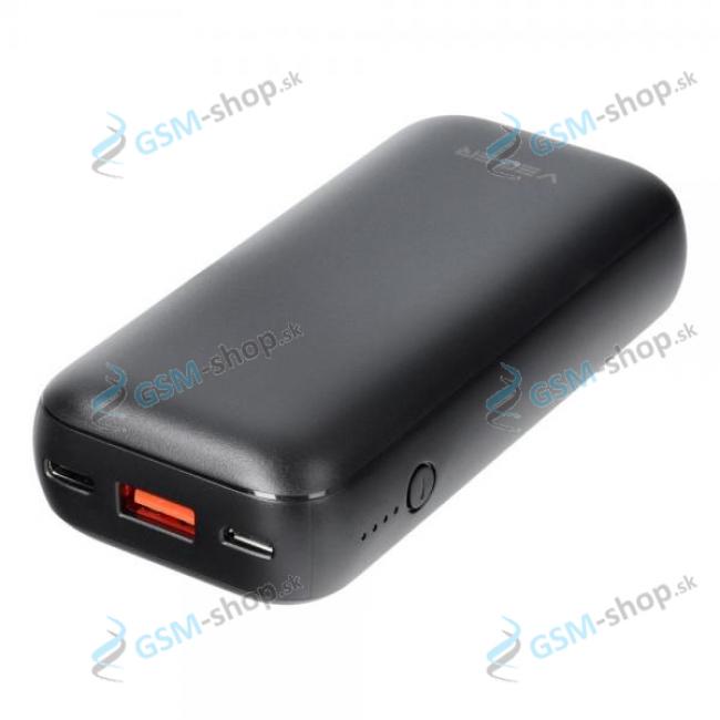 PowerBank VEGER S10 10 000 mAh QC 3.0 PD 20W s LED displejom ierna