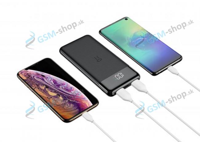 PowerBank VEGER L11 10 000 mAh s LED displejom ierna