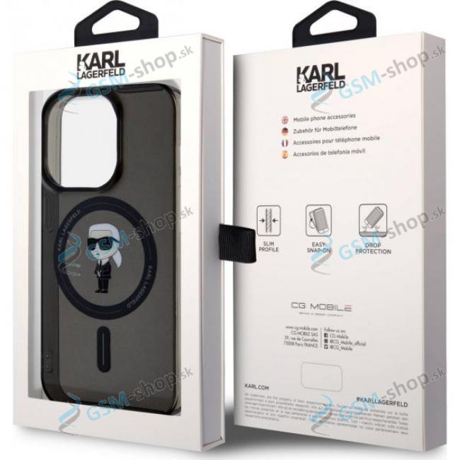 Pzdro Karl Lagerfeld IML Ikonik KLHMP15LHFCKNOK iPhone 15 Pro Magsafe ierne