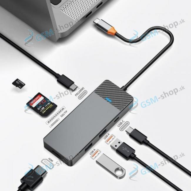 Adaptr WiWU Linker A721HD 7v1 PD 100W USB-C siv