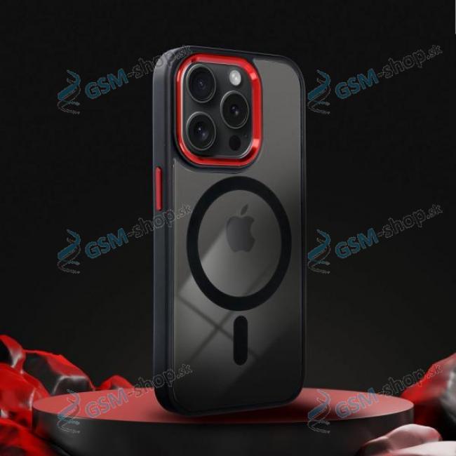 Pzdro silikn COLOR EDGE MAGSAFE iPhone 17 Air Black-Red