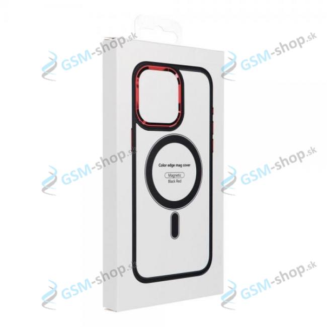 Pzdro silikn COLOR EDGE MAGSAFE iPhone 17 Air Black-Red