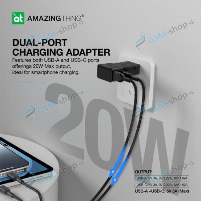 Cestovn adaptr AT EXPLORER Pro 4v1 USB a USB-C ierny