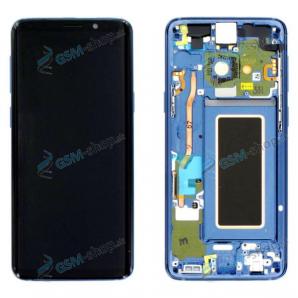 LCD displej Samsung Galaxy S9 (G960F) a dotyk s krytom modrým Originál