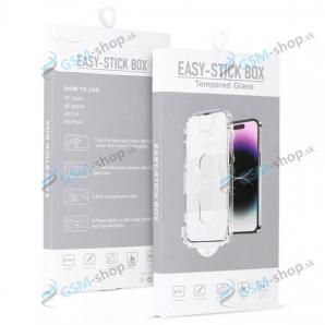 Tvrden sklo EASY STICK iPhone 14 Pro Max cel displej FULL GLUE s apliktorom ierne