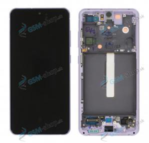 LCD displej Samsung Galaxy S21 FE 5G (G990) a dotyk s krytom fialovým Originál
