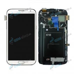 LCD displej Samsung Galaxy Note 2 (N7100) a dotyk biely s krytom Originál
