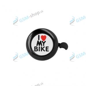 Zvonček na bicykel I LOVE MY BIKE čierny
