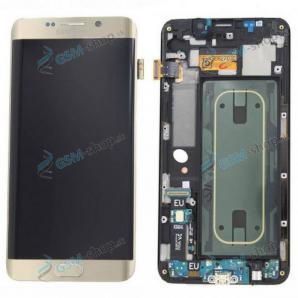 LCD Samsung Galaxy S6 Edge Plus (G928) a dotyk s krytom zlatým Originál