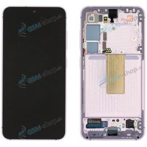 LCD displej Samsung Galaxy S23 (S911) a dotyk s krytom fialovm Originl