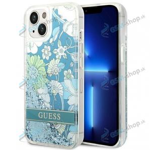 Kryt Guess GUHCP14SLFLSN iPhone 14 Flower Liquid Glitter zelen