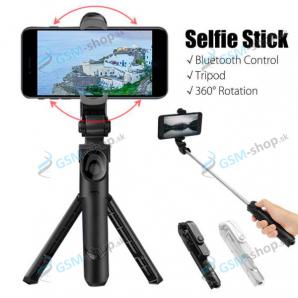 Selfie držiak XT-09 a statív na mobil s bluetooth ovládaním čierny