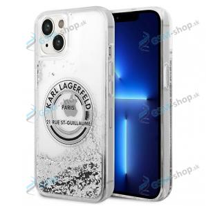 Kryt Karl Lagerfeld KLHCP14MLCRSGRS iPhone 14 Plus Liquid Glitter Silver