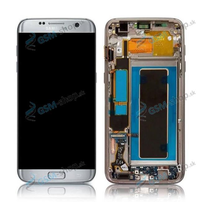 LCD displej Samsung Galaxy S7 Edge (G935F) a dotyk strieborn s krytom Originl