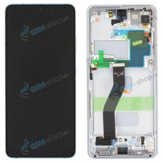 LCD displej Samsung Galaxy S21 Ultra 5G (G998) a dotyk s krytom striebornm Originl