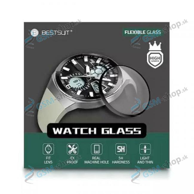 Tvrdené sklo Bestsuit Flexible Hybrid pre Apple Watch 4, 5, 6, SE (40 mm) čierne