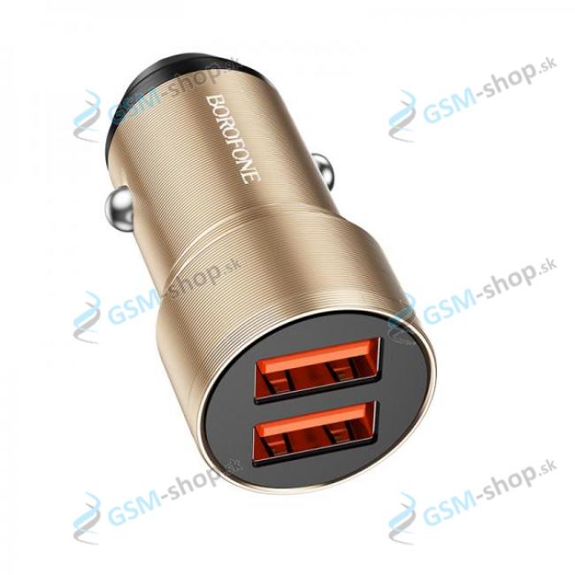 Adaptr do auta BOROFONE BZ19 2xUSB 12W zlat