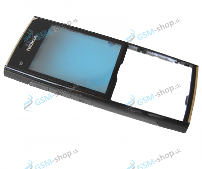 Kryt Nokia X2-00 predn ierno chrmov Originl