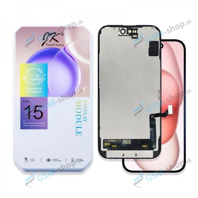 LCD displej iPhone 15 a dotyk ierny InCell JK