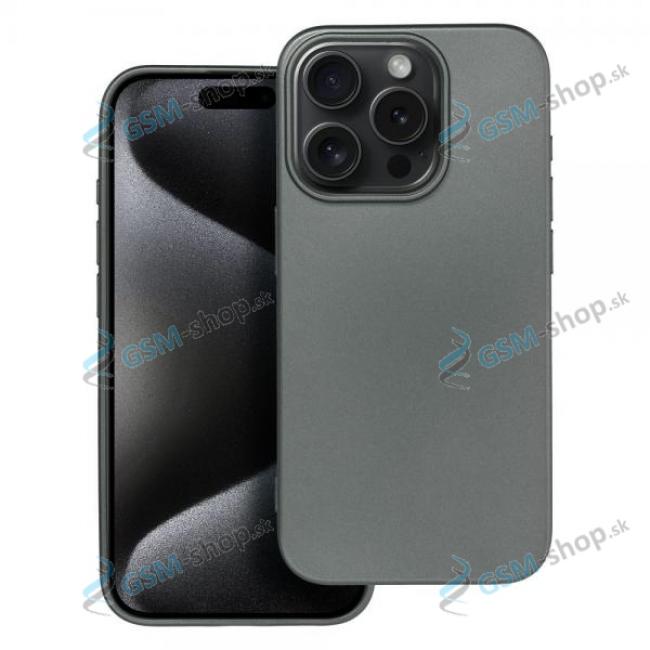 Púzdro METALLIC iPhone 15 Pro šedé