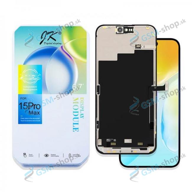 LCD displej iPhone 15 Pro Max a dotyk ierny InCell JK