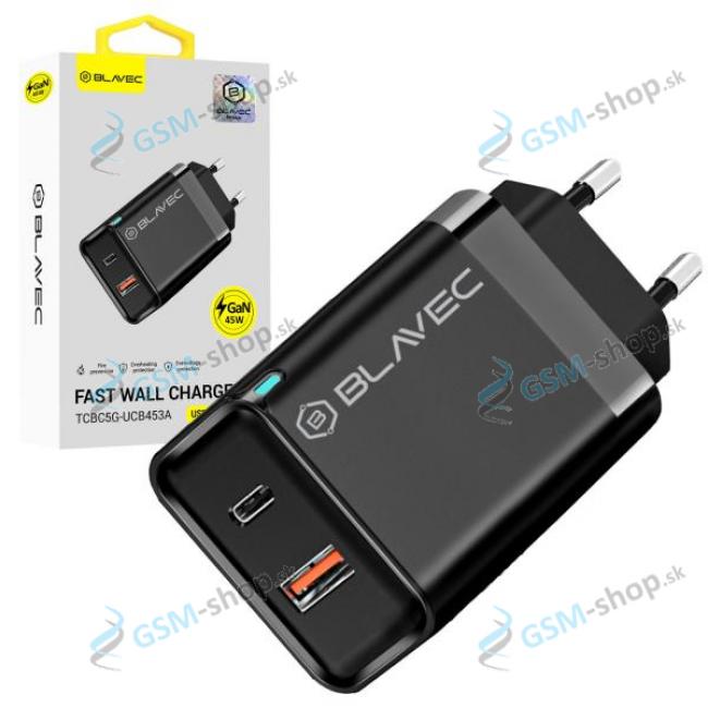 Nabjaka BLAVEC BC-5 GaN PD QC 45W USB a USB-C 3A ierna