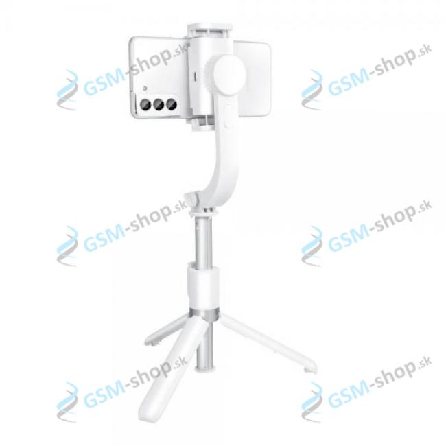 Selfie driak a statv GIMBAL SSTR-L08 so stabiliztorom a Bluetooth biely