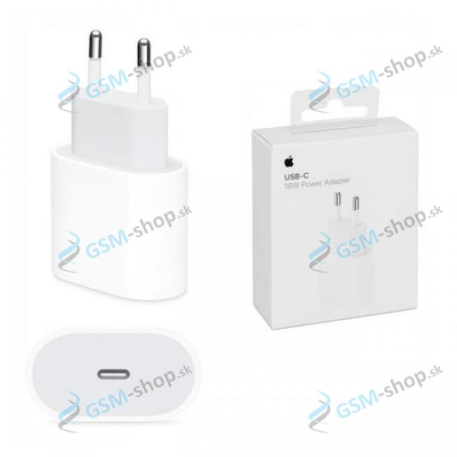 Adaptr Apple MU7V2ZMA 18W USB-C Originl blister biely