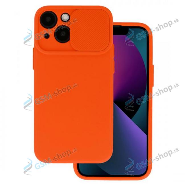 Púzdro CamShield silikón iPhone 14 oranžové