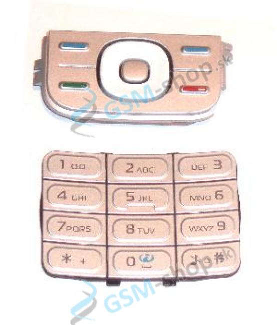 Klávesnica Nokia 5200, 5300 malá v veľká strieborná Originál