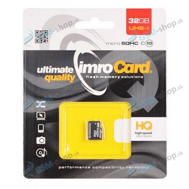 Pamov karta IMRO MicroSD 32 GB SDHC, trieda 10