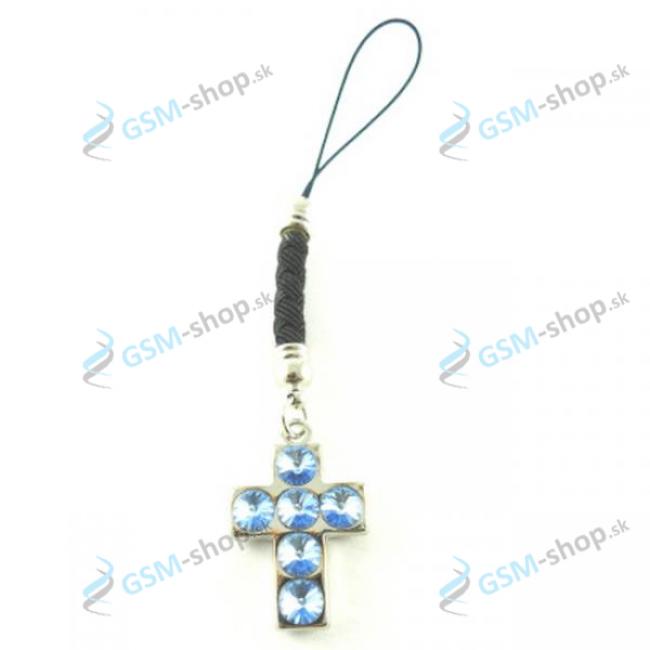 Prívesok Cross 6 - modrý Sapphire