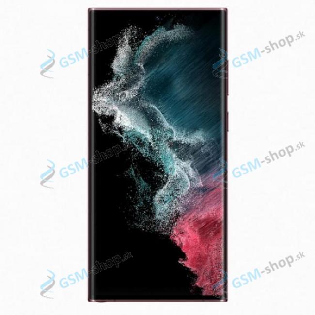 LCD displej Samsung Galaxy S22 Ultra (S908) a dotyk s krytom Burgundy Originl