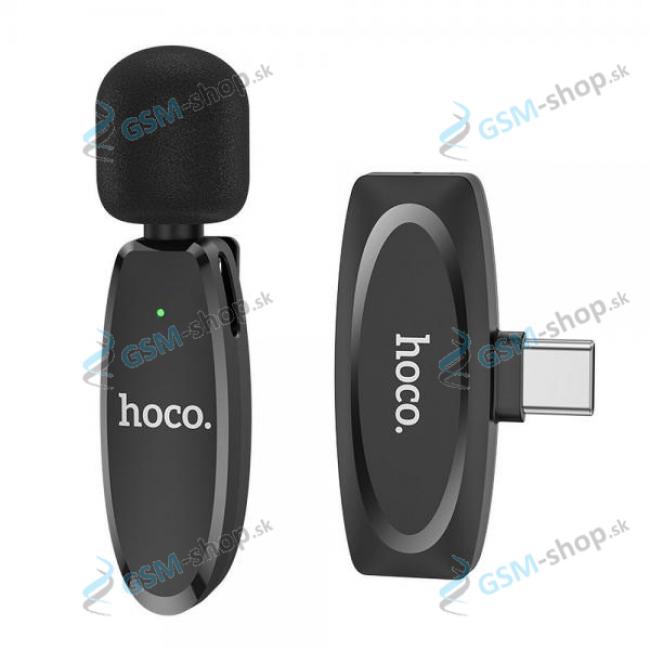 Bezdrtov klopov mikrofn HOCO L15 USB-C ierny