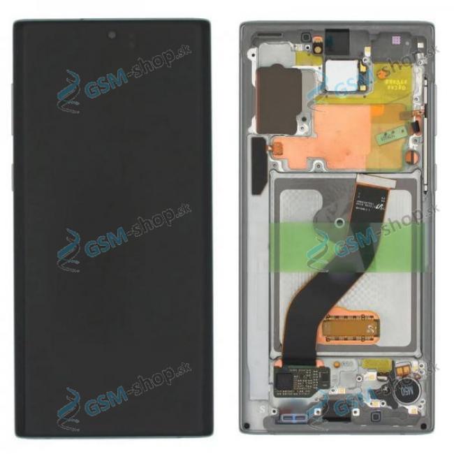 LCD displej Samsung Galaxy Note 10 (N970) a dotyk s krytom striebornm Originl
